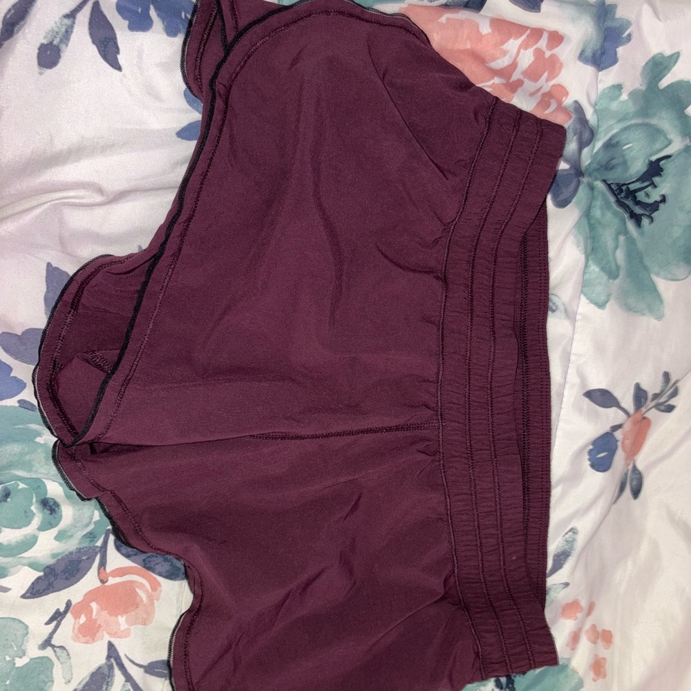 Maroon lululemon shorts size 8